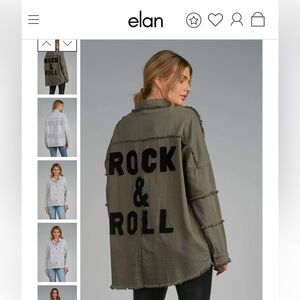 Size small Elan Devan rock n roll button up jacket . Never worn